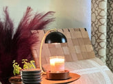 2BFFS- Candle Warmer Lamp w/Dimmer Switch for Adjustable Brightness, Electric, Includes 2 Bulbs- Works w/Wax and Soy Jar Candles, Medium or Large- Long Lasting-Fragrant Aromatherapy- Black